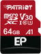 Patriot Memory 64GB A1 / V30 Micro SD Card for Android Phones, 4K Video Recording - PEF64GEP31MCX