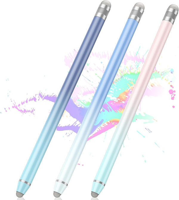 Stylus Pens for Touch Screens (3 Pcs), High Sensitivity Fiber Tips Capacitive Stylus for iPad, iPhone, Tablets, Samsung