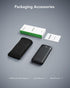 Portable Charger 10000mAh Slim Battery Pack with Built-in Cables, 6 Outputs, 3A High Speed for iPhone Samsung Pixel LG