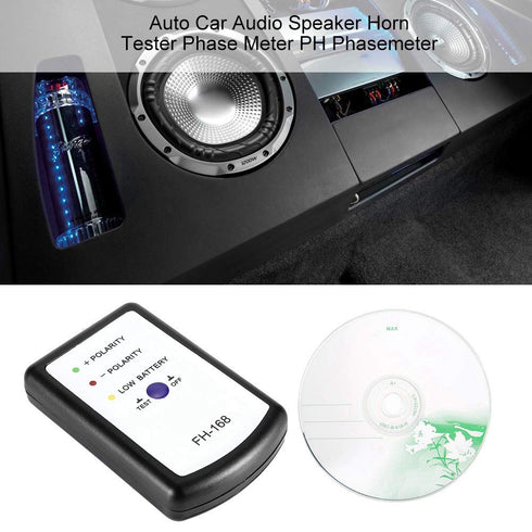 Qiilu Speaker Polarity Tester, Auto Car Audio Speaker Horn Tester Phase Meter