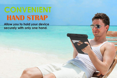 MoKo Universal Waterproof Case, Dry Bag Pouch for iPad Mini 6/5/4/3/2, Samsung Tab 5/4/3, Galaxy Note 8, Tab S2/Tab