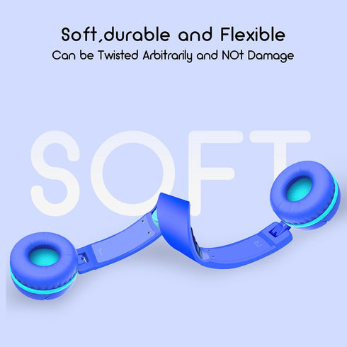 Kids Headphones, V1 Wired Stereo Foldable Tangle-Free 3.5mm Adjustable On-Ear Headphones for Kids,