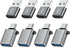 USB to USB C Adapter 8 Pack, USB C to USB Adapter for iPhone, MacBook Pro, iPad, iMac and More (Grey)