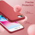 JETech Silicone Case for iPhone SE 3/2 (2022/2020 Edition), iPhone 8/7, 4.7-Inch, Shockproof Cover, Red