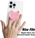 Svanove 3D Heart Adhesive Phone Grip Holder, Cute Collapsible Glass Stick Phone Grip Stand Expanding Kickstand