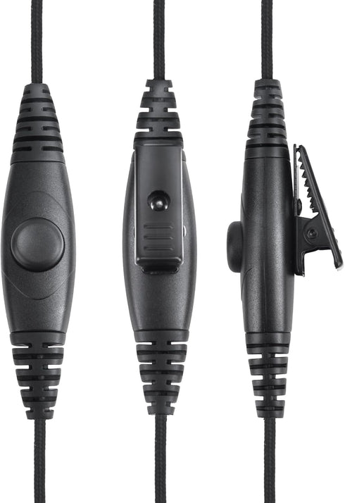 Over The Ear PTT Mic Earpiece for Two Way Radio Headset with Boom Mic for Baofeng Kenwood Retevis Walkie Talkie
