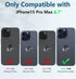 FNTCASE iPhone 15 Pro-Max Case, Military Grade Drop & Shock Protection with Kickstand, Rugged Textured Heavy Duty