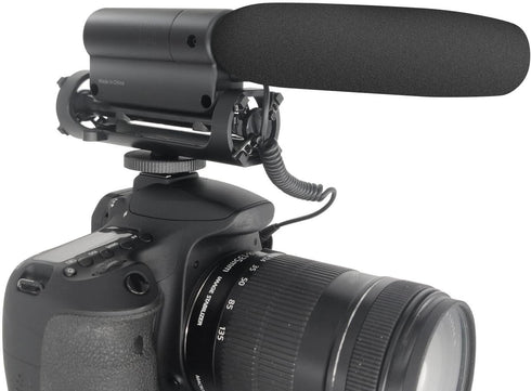 SGC-598 3.5mm Interview Shotgun Microphone with Windscreen Muff, Cardioid Directional Mic for DSLR Cameras