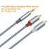 3.5mm to RCA Audio Cable 4ft, 2 Male RCA Aux Cord Adapter for Speaker Stereo Car Subwoofer, Gold Plated
