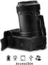 MegaGear MG1533 Nikon COOLPIX P1000 Ever Ready Leather Camera Half Case and Strap - Black, Compact Design