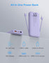 Ffnpua 10000mAh Pack 5 4 Portable Charger with Wall Plug, USB C Power Bank Fast Charging, External Battery with Built