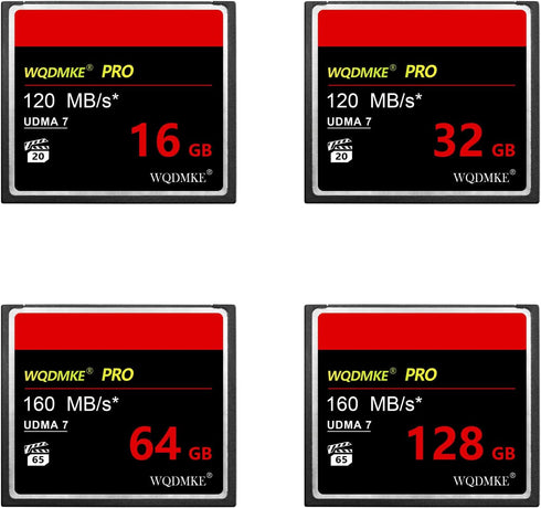 WQDMKE 32GB 120MB/s CF Memory Card UDMA Speed Up to Camera Cards