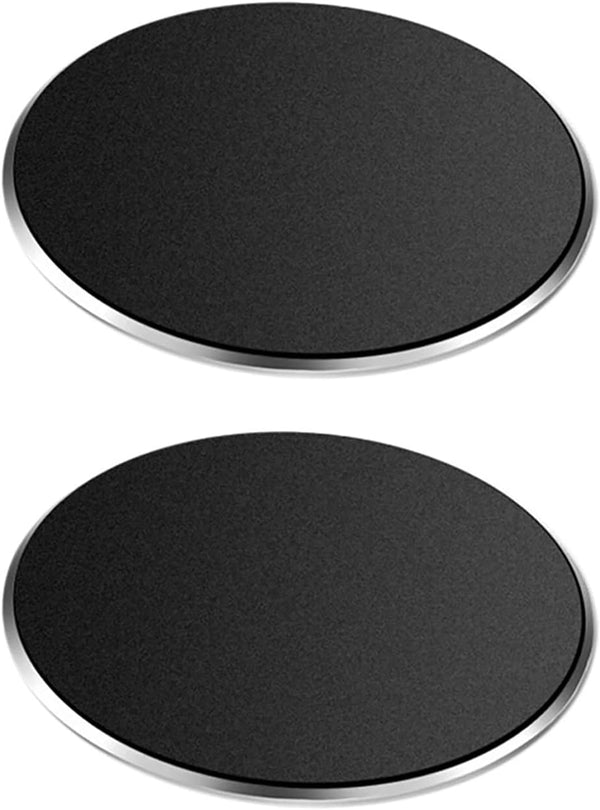 Replacement Metal Plates Set for Magnetic Car Phone Holders, Wall & Air Vent Mounts, Cases, Magnets. Kit of 2 Matte