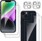 Screen Protector Compatible with iPhone 14 Plus 6.7 inch, 2 Pcs Front + 2 Pcs Back Protector + 2 Pcs Camera Lens