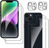 Screen Protector Compatible with iPhone 14 Plus 6.7 inch, 2 Pcs Front + 2 Pcs Back Protector + 2 Pcs Camera Lens