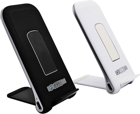 5 Core Fast Wireless Charger, 2 Pieces 10W Charging Station with Sleep-Friendly Light, Compatible with Samsung Galaxy