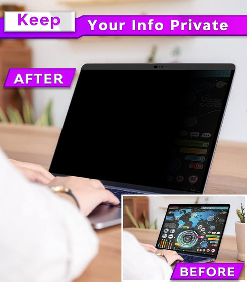 PYS MacBook Air 13 inch Privacy Screen, Compatible with MacBook Air 13.3' (2018-2021), Anti Glare