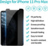 PEHAEL 2 Pack Privacy Screen Protector for iPhone 11 Pro Max/iPhone Xs Max - Anti-Spy Tempered Glass Film