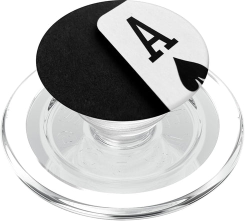Poker PopSockets MagSafe PopGrip for iPhone - Gambling Ace of Spades Card Casino Black