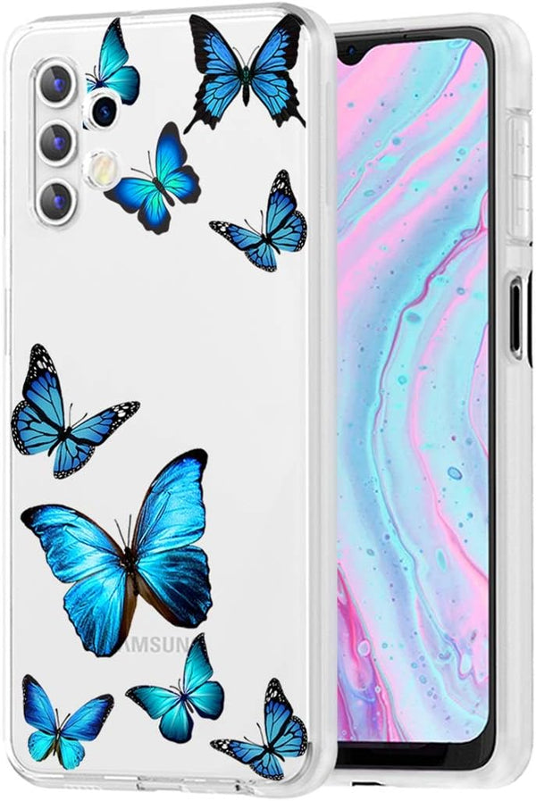 Phone Case for Galaxy A32 5G, Clear Slim Shockproof Pattern Soft TPU Protective Cover for Samsung Galaxy A32 5G