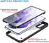 CCSamll Clear Case for Samsung Galaxy S21 5G with Screen Protector, Slim Shockproof TPU Bumper, QC Pink Full Body