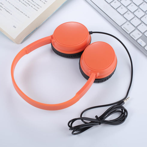 Waneni 2 Pack 3.5mm Headsets Wired Headphones Bulk for Classroom School, Pulg, Lightweight, Sturdy for Kids Students