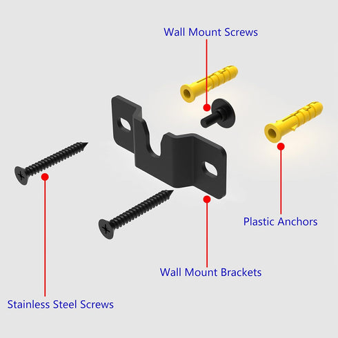 Sound Bar Mounting Bracket, Wall Mount Brackets for Vizio Soundbar, Fits Most Sound Bars, Hardware Kit Included