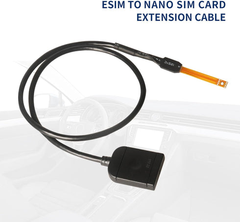 PinQiongZhe 50cm/ 19.7in eSIM to Nano SIM Adapter Cable, Android in-Car Multimedia GPS Adapter, SIM Card Slot