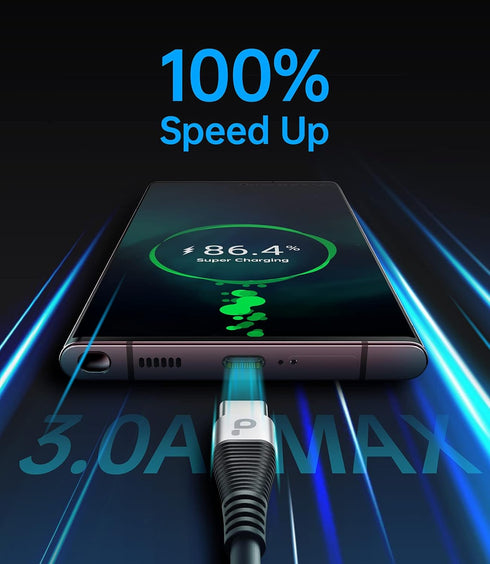 USB C Cable Fast Charging, 2Pack 3ft Coiled USB A to Type C Charge Cord for Car, USB-C Charging Cable Compatible with Samsung Galaxy S20 S10 S9 S8 Plus Note 10 9 8 and Other USB C Devices by PRAKIE