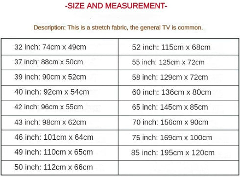 WMLTZFUS 02||75inch TV Dust Cover Desktop TV Screen Protector Indoor Dust-Proof TV Screen Cover for Stand Mounted