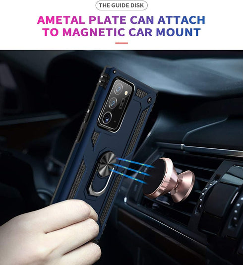 ADDIT Samsung Note 20 Ultra Case, Military Grade Phone Case with Magnetic Car Mount Ring Holder Stand for Galaxy Note