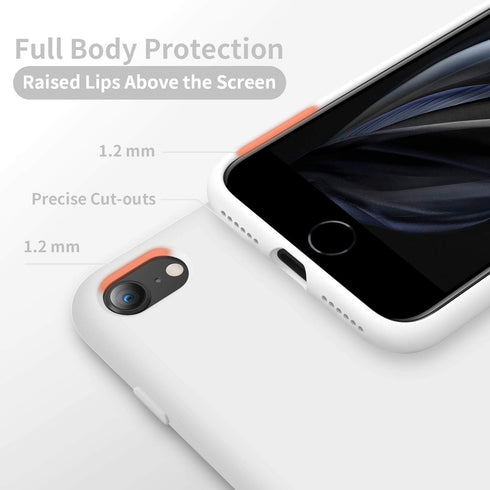 Cordking iPhone SE Case 2022/2020, iPhone 7 8 Case, Silicone Ultra Slim Shockproof Phone Case with Soft Microfiber