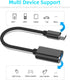 Mini USB OTG Cable - Braided Adapter for Digital Cameras, USB A Female to Mini USB B 5-pin Male