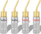Preffair 4 Pcs Banana Plugs for Speaker Wire, 2mm Pin Connectors, Brass 24K Gold Plated for DIY Speaker Cables