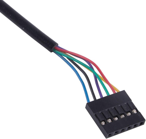RJ12 6P6C Cable to 6 Pin 0.1" Pitch Debug Terminal Block Adapter, 6 Ways Telephony Female Connector Socket