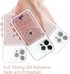 Self Adhesive Card Holders for Back of Phone, Cute Leather RFID Phone Wallet Pockets with Snap, Slim Card Holders