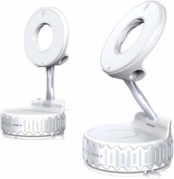 Generic Upgraded Vacuum Magnetic Phone Mount 360 Rotation, Foldable & Residue-Free, Fits iPhone