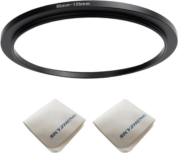95mm to 105mm Camera Lens Adapter, 95mm to 105mm Step Up Ring Adapter for All Brands of UV ND CPL, with Lens Wiping
