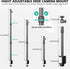 JEBUTU 1/4" Camera Desk Mount Table Stand with Ball Head, Adjustable Light Stand with Screw & C Clamp for DSLR Camera