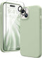 GONEZ Silicone Case for iPhone 14 with 2X Screen Protector & 2X Camera Lens Protector, Liquid Shockproof Cover, Pastel