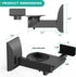 WALI Speaker Wall Mounts, Dual Side Clamping Bookshelf Mounting Bracket for Large Surrounding Sound Speakers, Holds up