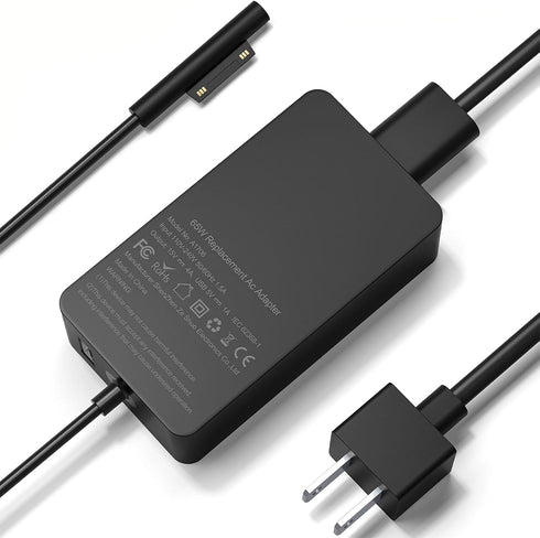 Surface Pro Laptop Charger 65W Power Adapter - Compatible with Microsoft Surface Pro 3/4/5/6/7/8/9/X, 6.5FT Power Cord