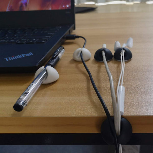 Cable Clips Organizer for Phone Charging Cable, Desktop Cord Clips for USB, Mouse, Headphone, Office, Nightstand