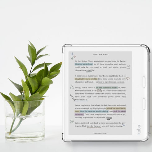 HNSBXQ 7 Inch 2024 Clear Case for Kobo Libra Colour and Screen Protector, Libra Color Ereader Case E-Reader Reinforced