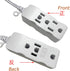 Multi Plug Extender Box, 3 Outlet Power Strip with Flat Pins Socket, 3FT, 6Ft, 9Ft, 15Ft Long Extension Cord