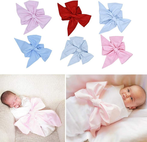 Fibroxify 5# Newborn Swaddle Sash Maternity Bow Sash Baby Swaddle Photography Shoot Prop