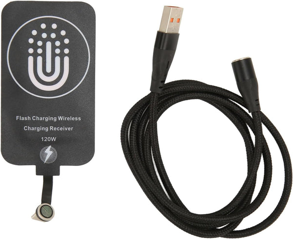 120W Type C Magnetic Charging Receiver for Galaxy A51/A40/A20E, 10W Charging Patch Magnetic Dual Purpose Sticker