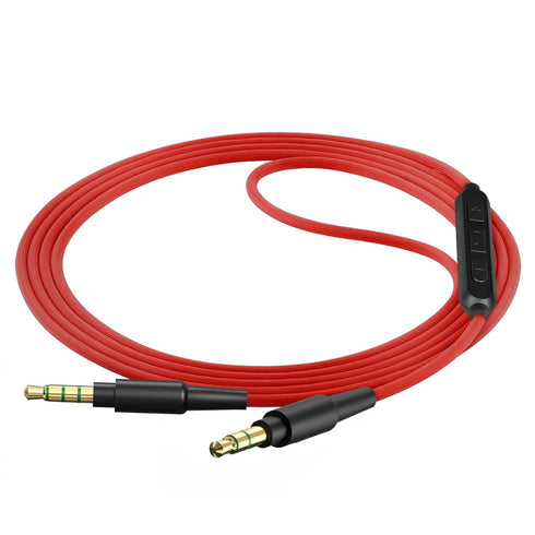 GEEKRIA Audio Cable with Mic, 4 ft Replacement Stereo Cord for Skullcandy Hesh Evo, Crusher Wireless