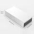 2 Pcs Set White Tone Aluminium Radiator Heatsink Cooler Fin 100mm x 51mm x 23mm for MOS Tube Power Amplifier Transistor