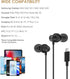 PALOVUE USB Type C Earbuds with Mic & Volume Control for Google Pixel, Samsung, OnePlus, Huawei, Sony, MacBook - Black